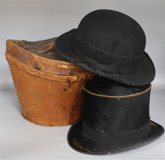 Two top hats in box